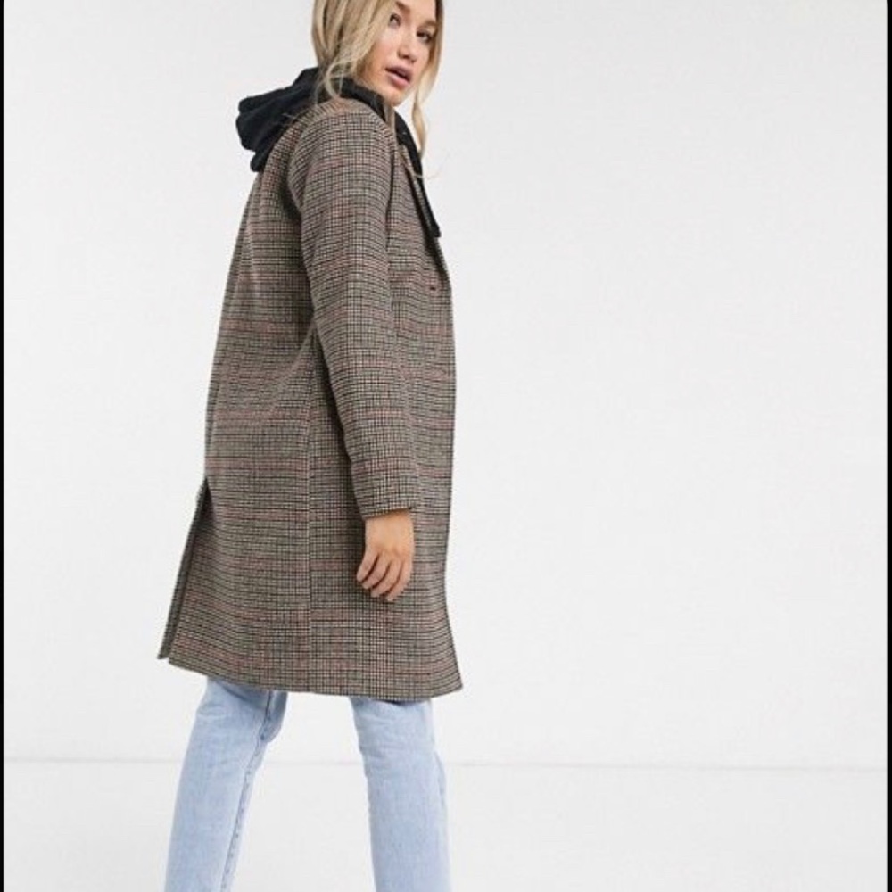 Abercrombie and Fitch Wool Dad Coat in Check